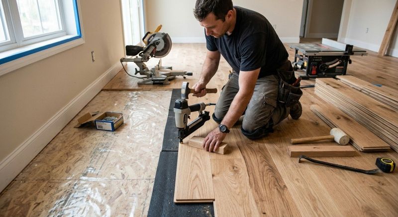 Dark Wood Floor Installation in Phoenix, AZ