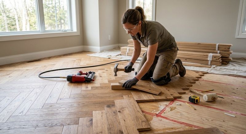Hickory Floor Installation in Manassas, VA